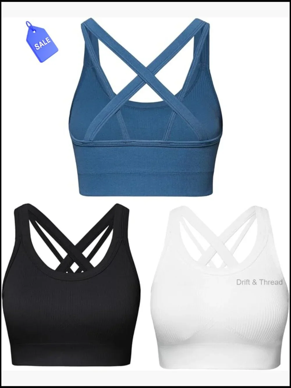 High Support Criss-Cross Back Padded Strappy Sports Bra for Large Bust